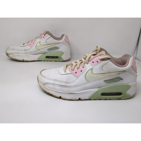 Big Kid's Nike Air Max 90 LTR SE Summit White‎ Pink DQ0276-100 Girls Size 5.5Y - Picture 4 of 10